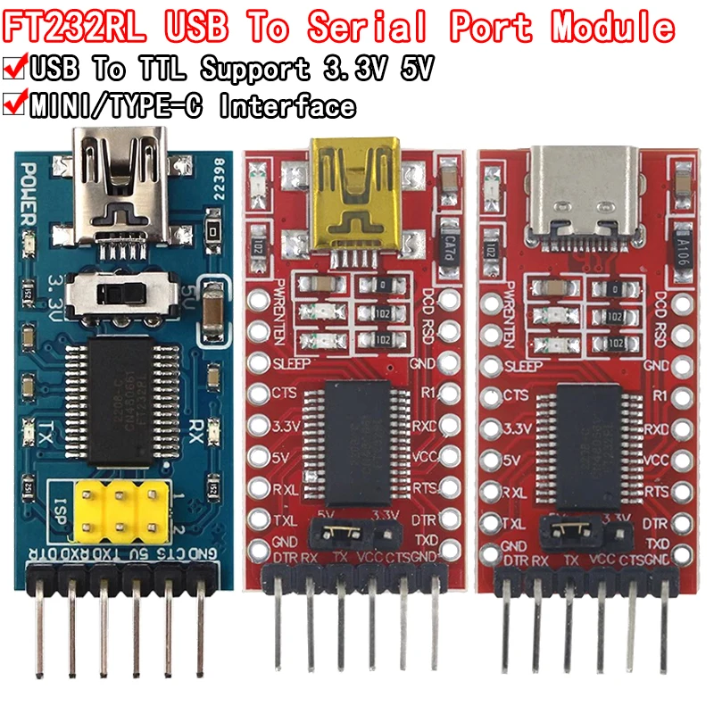 FT232RL FTDI USB 3,3 V 5,5 V zu TTL Serielles Adaptermodul für Arduino FT232 Pro Mini USB ZU TTL 232