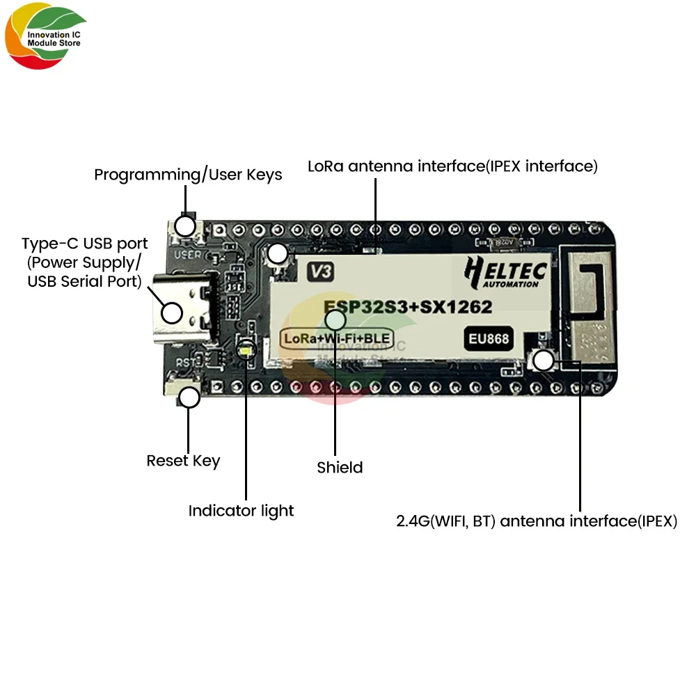 ESP32 LoRa V3 Entwicklungsboard mit Wireless Stick Lite – Bild 4
