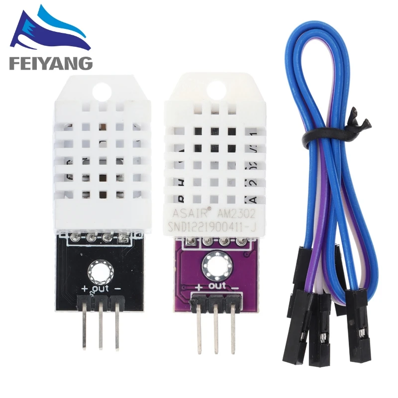 DHT22 Digitaler Temperatur- und Feuchtigkeitssensor AM2302-Modul + Leiterplatte mit Kabel