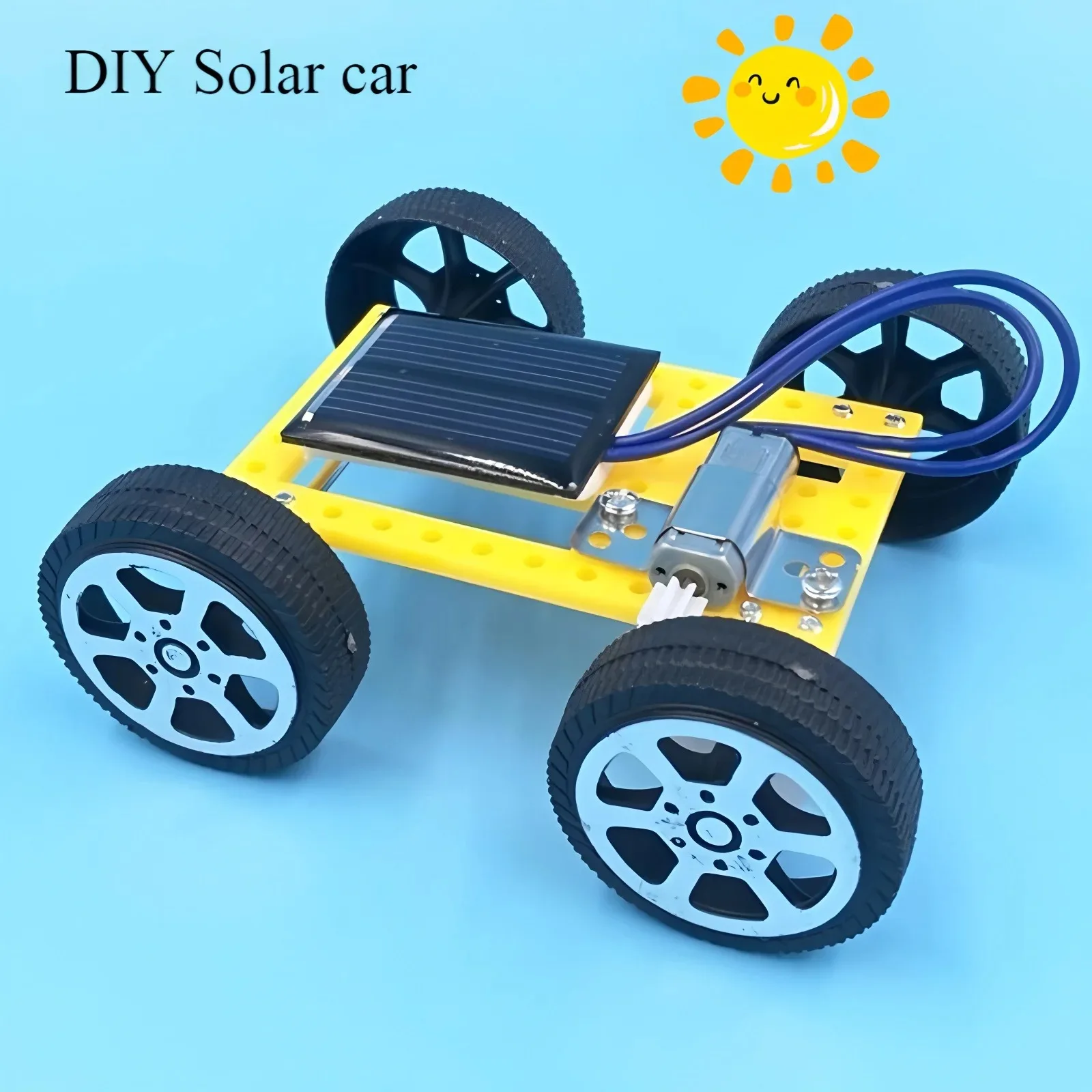 Solarbetriebenes Auto-Spielzeug für Kinder, Mini-DIY-Bausatz – Bild 2