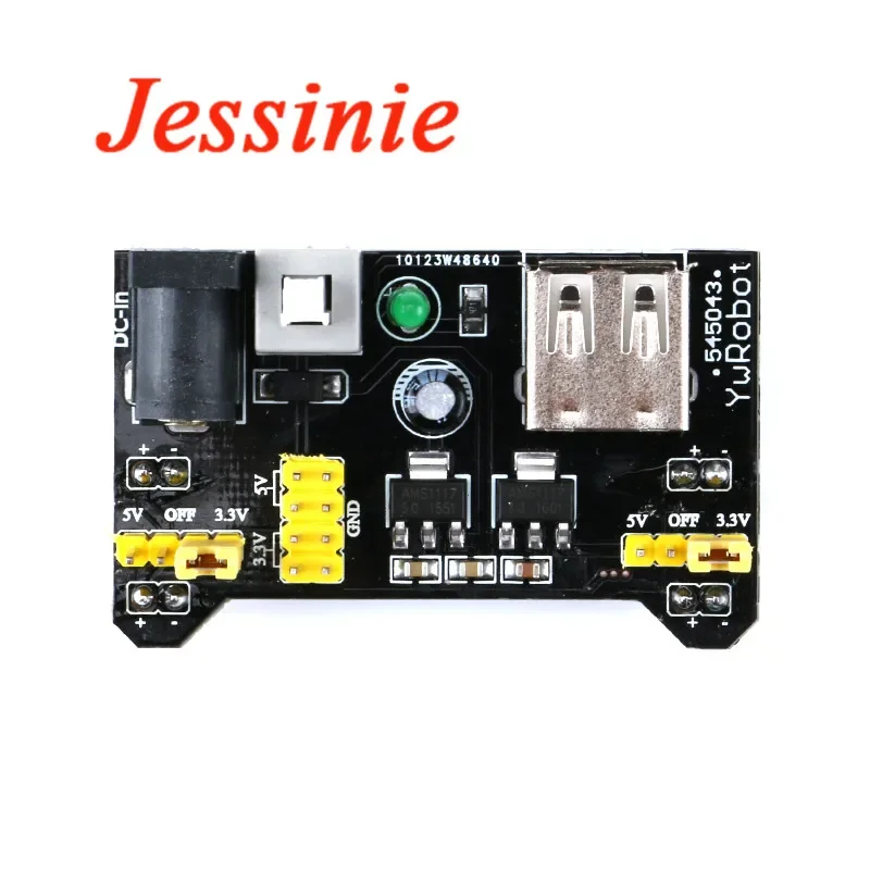 MB102 Breadboard-Stromversorgungsmodul / MB102 weißes Breadboard-Spezial-Leistungsmodul 2-Wege 3,3 V 5 V