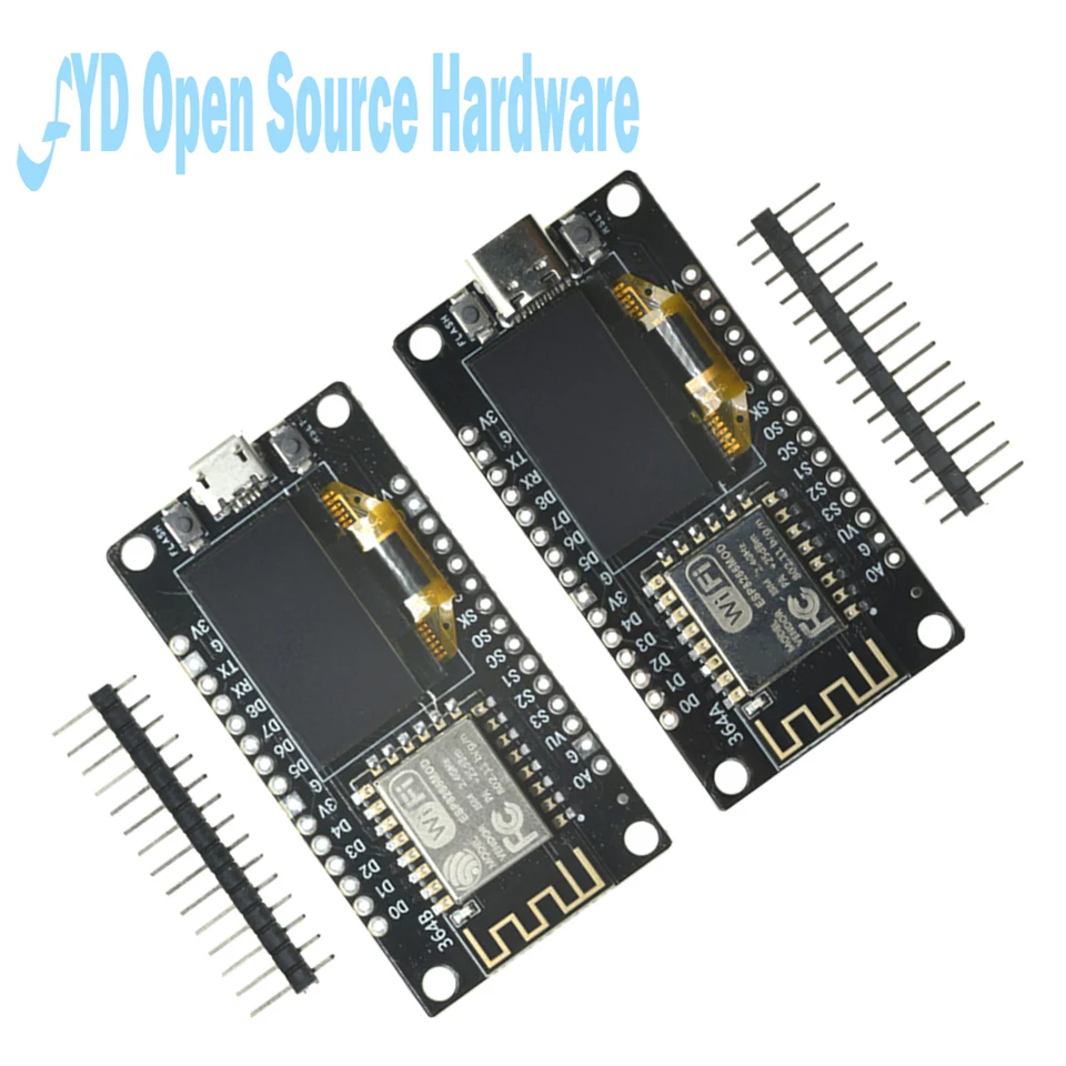 Nodemcu WiFi ESP8266 Entwicklungsboard 0,96 Zoll OLED Micro Typ-C für Arduino