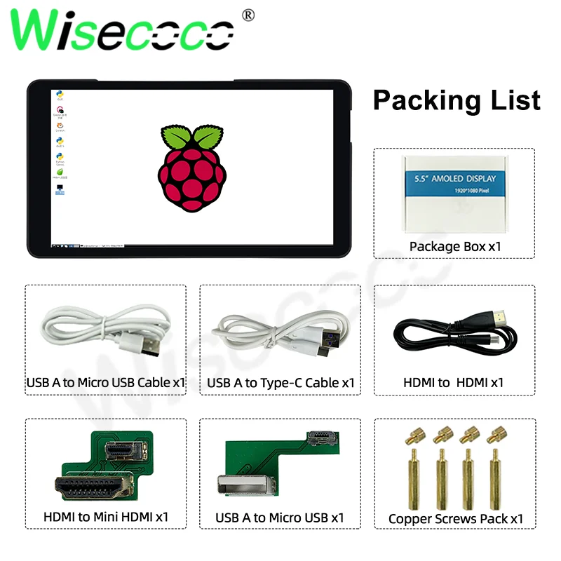 Raspberry Pi Touchscreen 5,5 Zoll 1920x1080 ips Raspberry Pi Monitor Android Linux TV Box Android alles