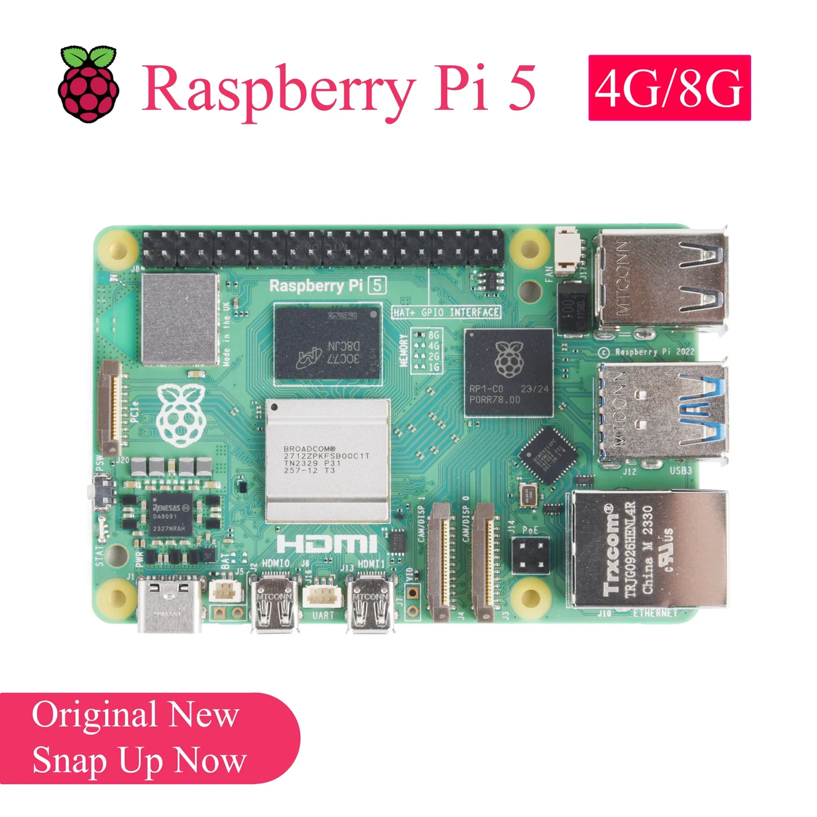 Raspberry Pi 5 4B 3B+ 3B Entwicklungsboard RAM 2G 4G 8G 16G Broadcom 4 – Bild 4