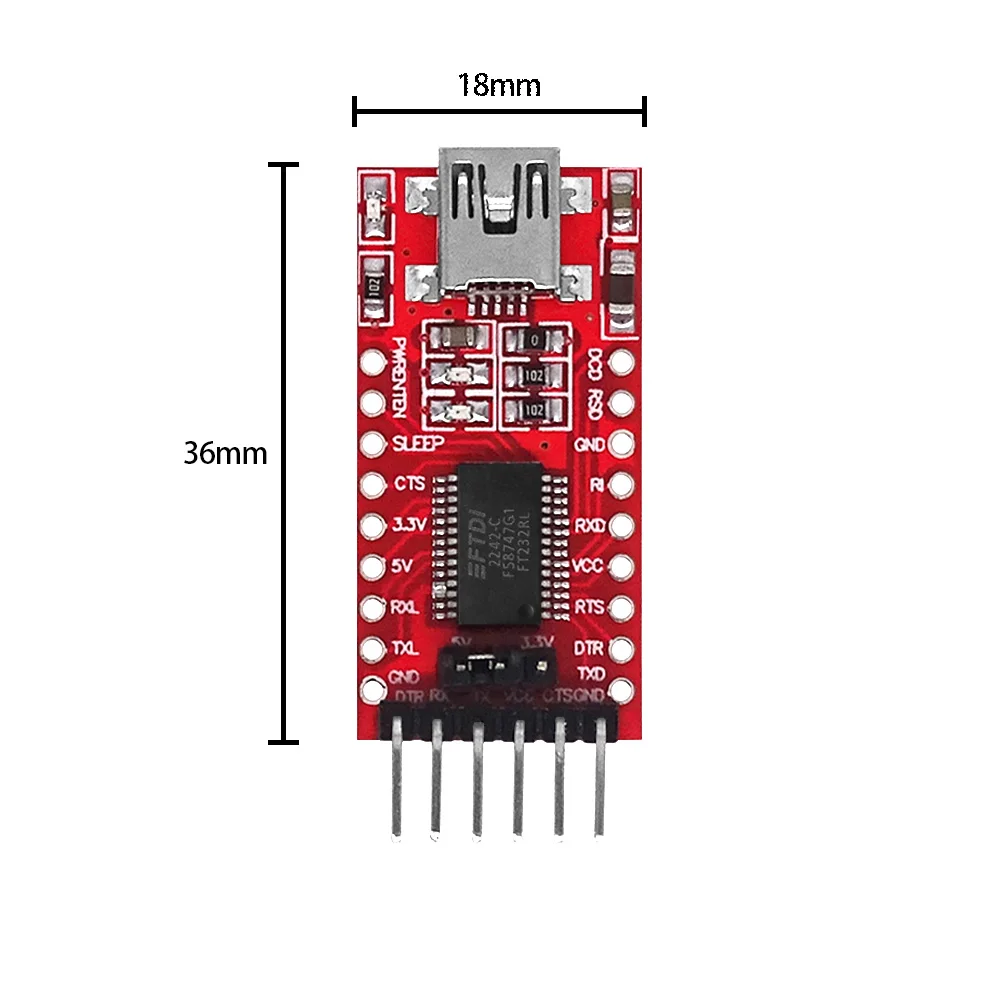 Ft232rl ftdi usb 3,3 v 5,5 v zu ttl serielles Adapter modul für arduino ft232 pro mini usb zu ttl