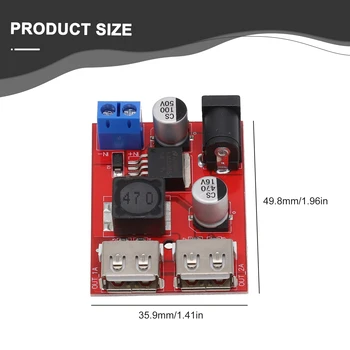 Dual-USB-Solar-Controller-Ladegerät, 5 V, 3 A, Step-Down-Modul für 6 V-40 V Panel, Telefon, Tablet, tragbare