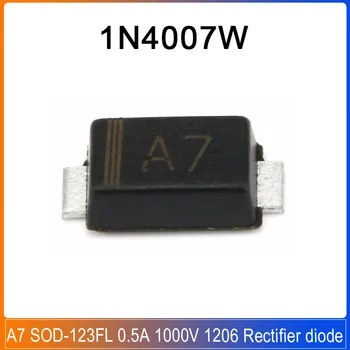 1N4007W 1N4007 A7 SOD-123FL 0,5A 1000V 1206 Gleichrichter Diode (100 Stück)