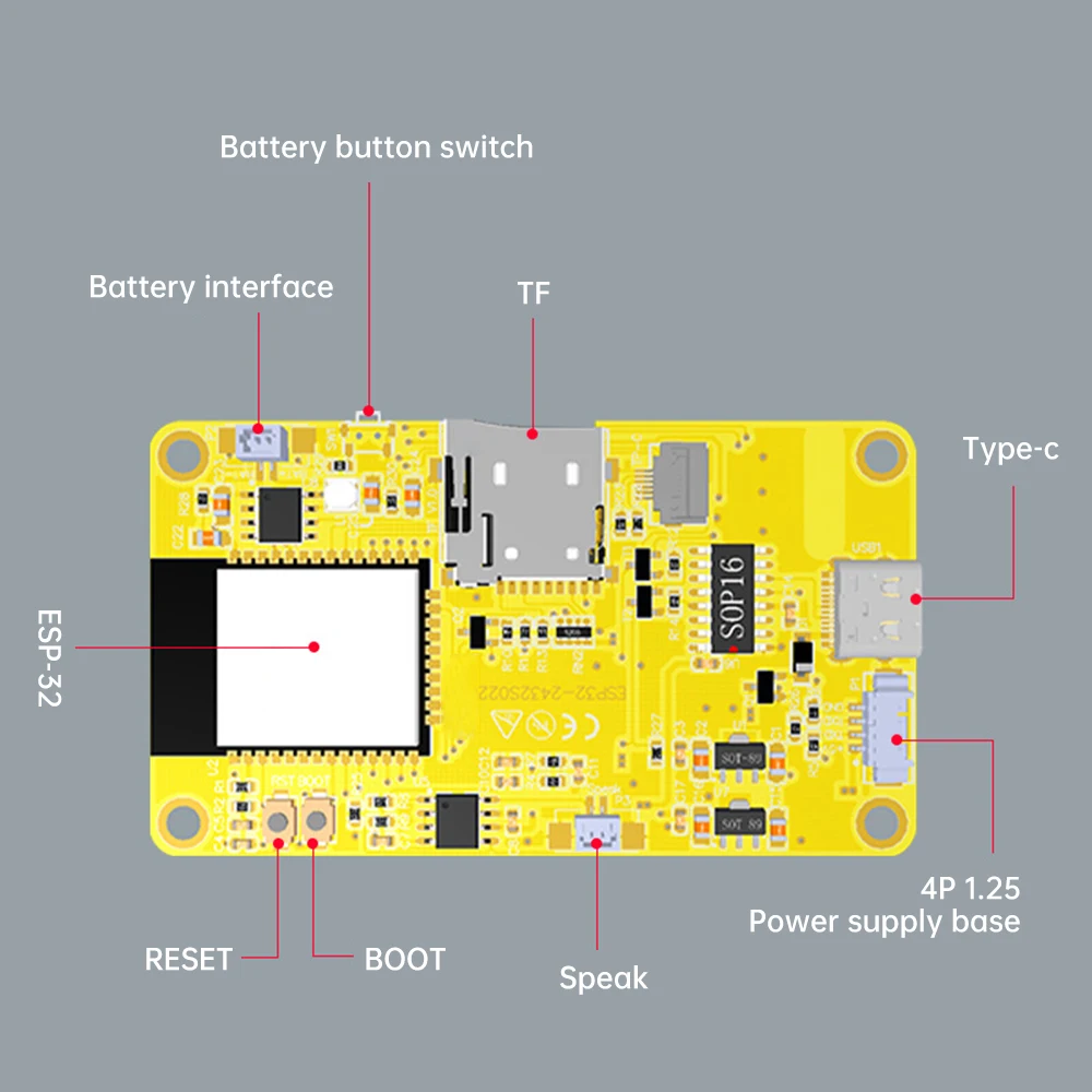 ESP32-Entwicklungsboard für Arduino LVGL WIFI und Bluetooth – Bild 5