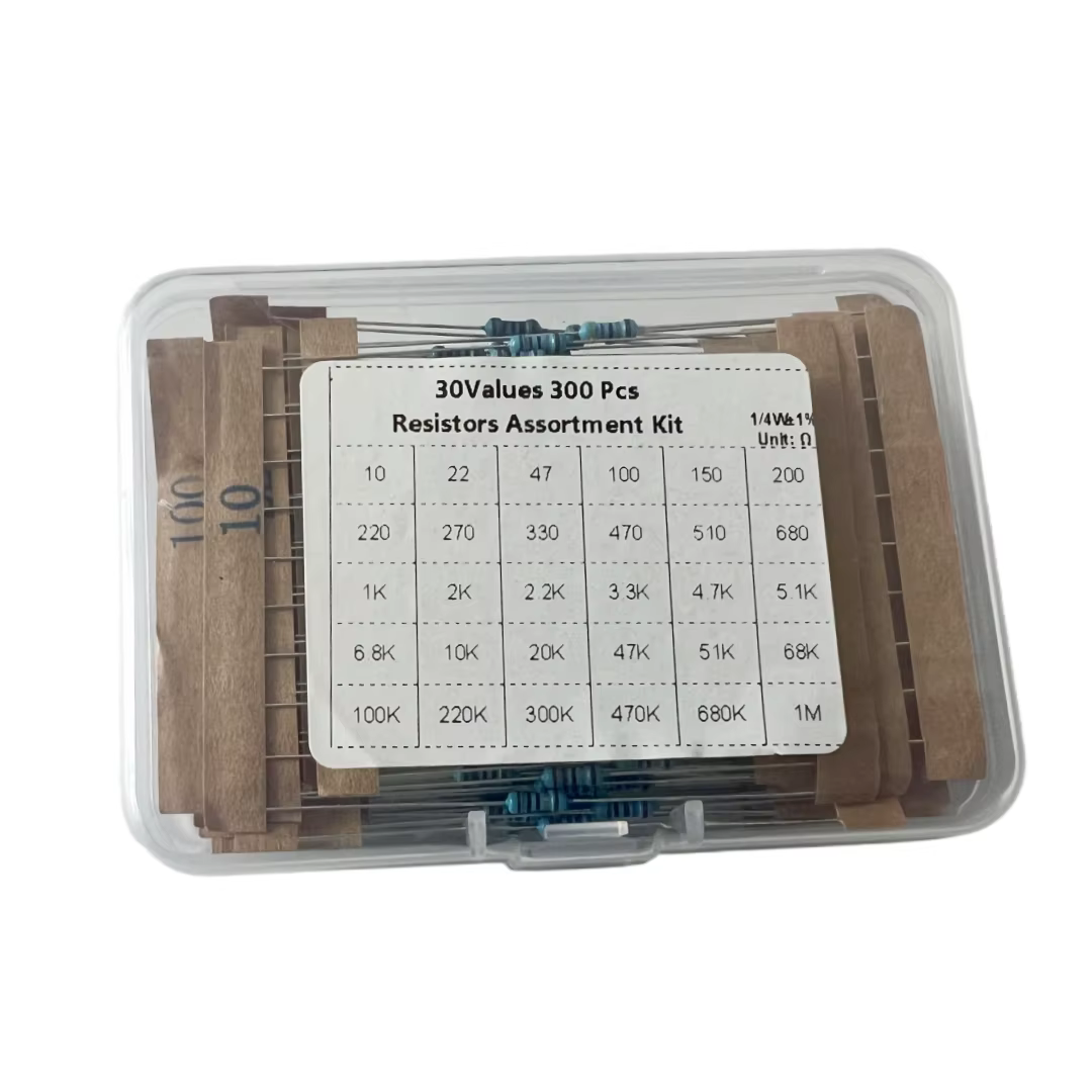 30 Arten von 5-Farben-Band 1/4W Metallfilm-Widerstandskombinations-Kit, 10 Stück pro Art, insgesamt 300 Stück
