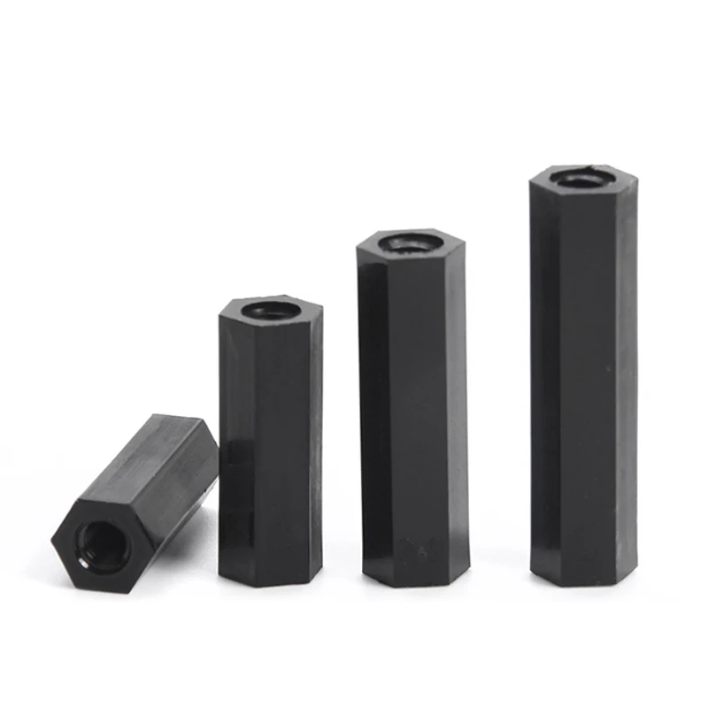 M2 M2,5 M3 M4 M5 Schwarz/Weiß Nylon Hex Buchse Auf Buchse Standoff – Bild 3