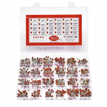50V Keramikkondensatoren Kit 2pF-0.1uF 30pF 100pF 1nF 104 470 Elektronische Komponenten Paket Kondensator