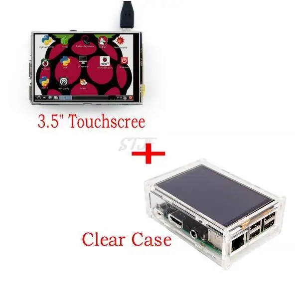3,5 lcd tft Touchscreen-Display mit Stift für Raspberry Pi 2 Pi 3 Acryl transparente Hülle
