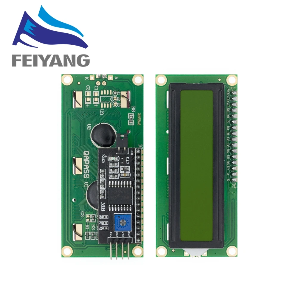 LCD1602 1602 LCD-Modul Blau/Gelb Grüner Bildschirm 16x2 Zeichen – Bild 3