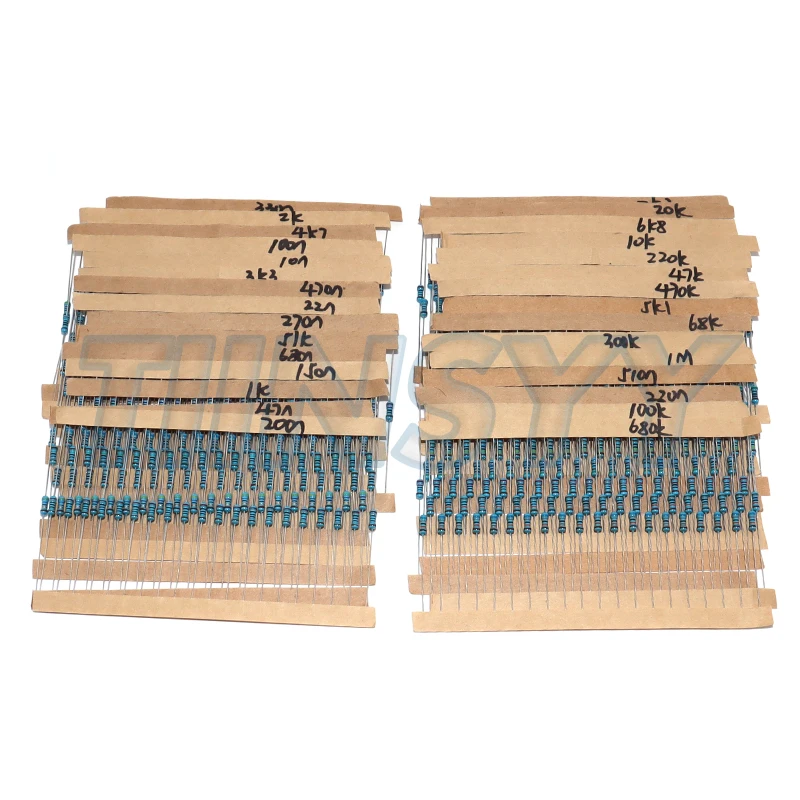 Metallfilm-Widerstands-Set, sortiertes Kit, 30 Werte (600 Stück) – Bild 4