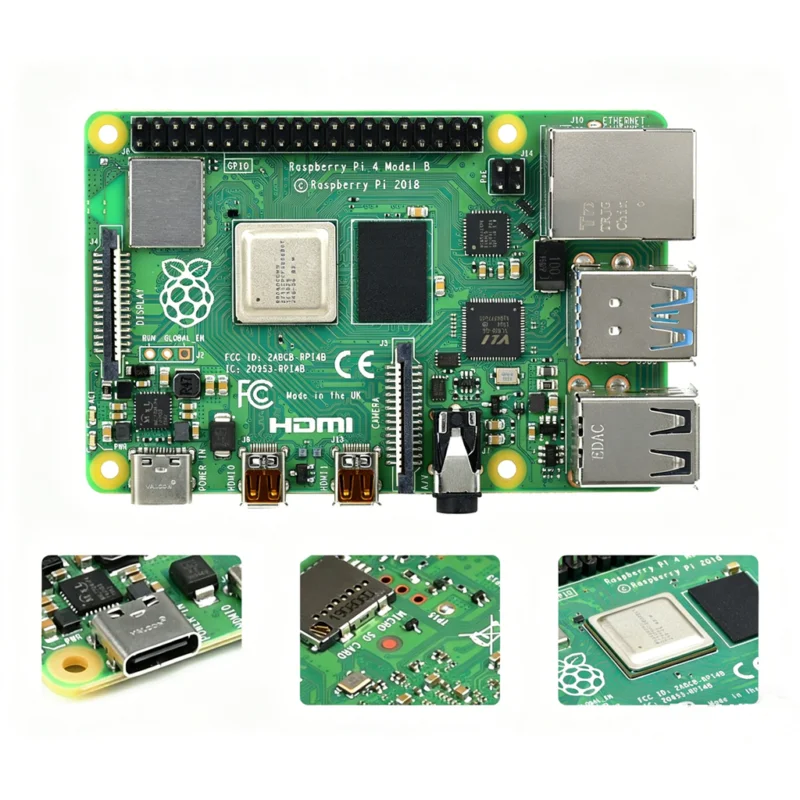 Raspberry Pi 4 Modell B 1GB 2GB 4GB 8GB Quad-Core 64-Bit WLAN – Bild 3