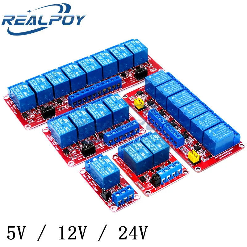 1 2 4 6 8 Kanal Weg 5V 12V 24V Relais Modul Board Shield mit Optokoppler Unterstützung High und Low Level
