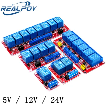 1 2 4 6 8 Kanal Weg 5V 12V 24V Relais Modul Board Shield mit Optokoppler Unterstützung High und Low Level