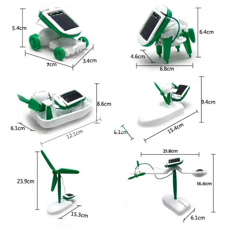 Spielzeug DIY 6 in 1 solar betriebene DIY Roboter Kit pädagogische – Bild 3