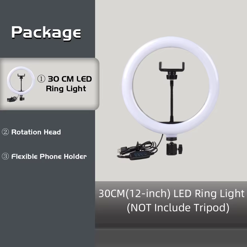 12cm Ringlicht USB Weißlicht LED Selfie-Ringlicht Fotografie Fotostudio-Aufnahmelicht Blogger Vlogging