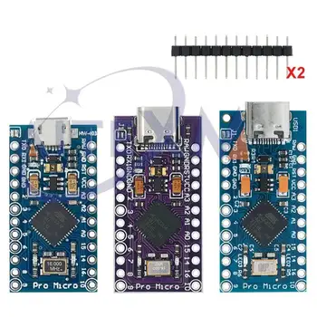 Pro Micro MICRO/TYPE-C USB ATMEGA32U4 Modul 5V 16MHz Board für Arduino 32U4