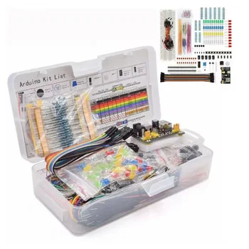 DIY-Elektronikkomponenten-Kit, Projektstarter, elektronisches DIY-Kit mit 830 Verbindungspunkten, Steckbrett
