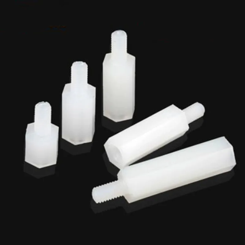 M2 M2.5 M3 M4 M5 M6 Weißer Kunststoff-Nylon-Abstandshalter-Schraube – Bild 5