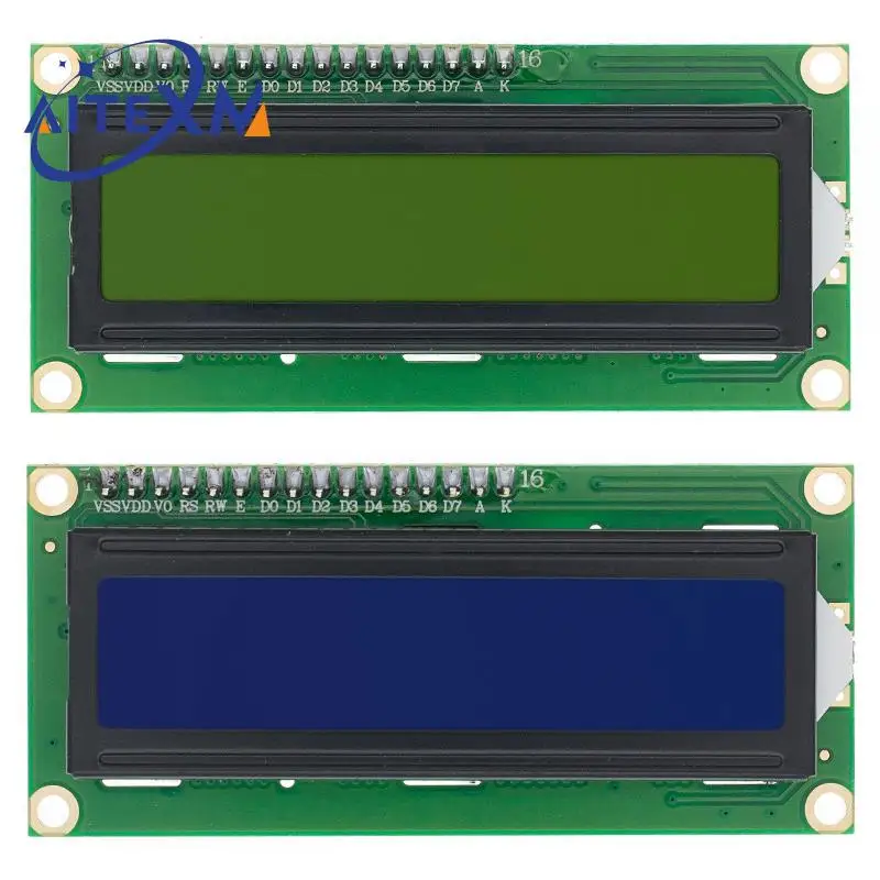 LCD1602 1602 LCD Modul Blau/Gelb Grün Bildschirm 16x2 Zeichen LCD – Bild 2