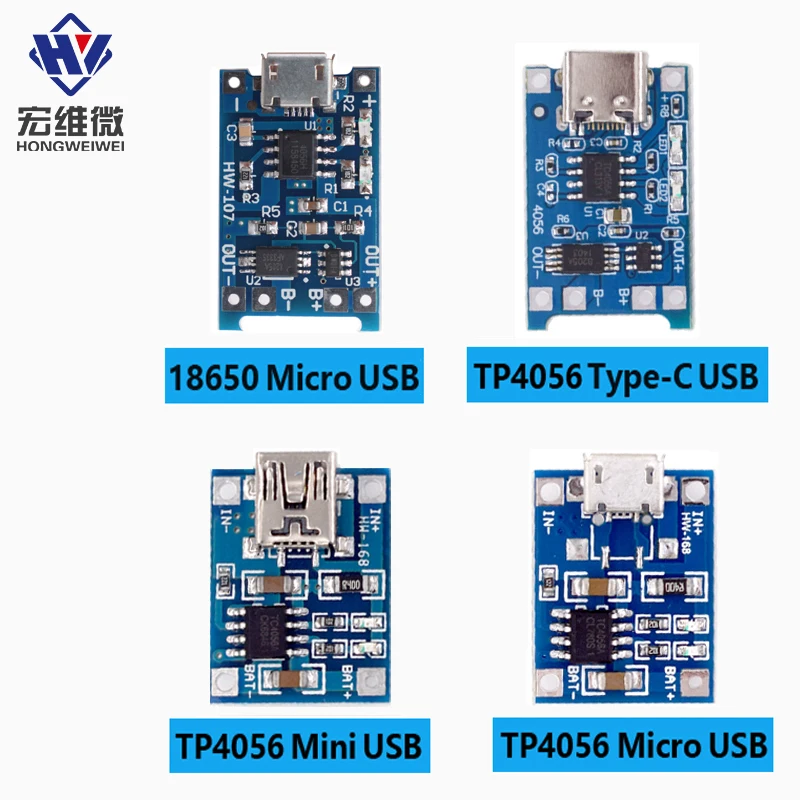TP4056 1A 5V Lithium-Batterie-Ladeplatinenmodul Mini USB (20 Stück) – Bild 2