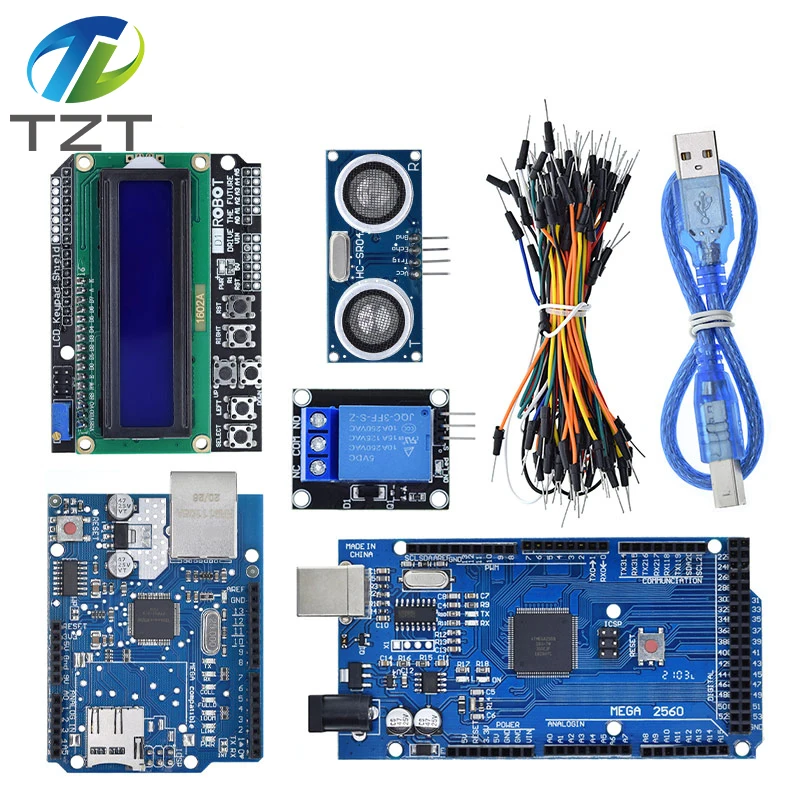 Mega 2560 r3 für Arduino KIT + HC-SR04 + Steckbrettkabel + Relaismodul – Bild 3