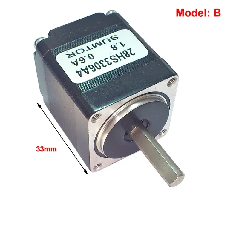 1,8 Grad 28 x 2-Phasen 4-adrig Nema 8 Schrittmotor Micro Mini 28mm – Bild 2