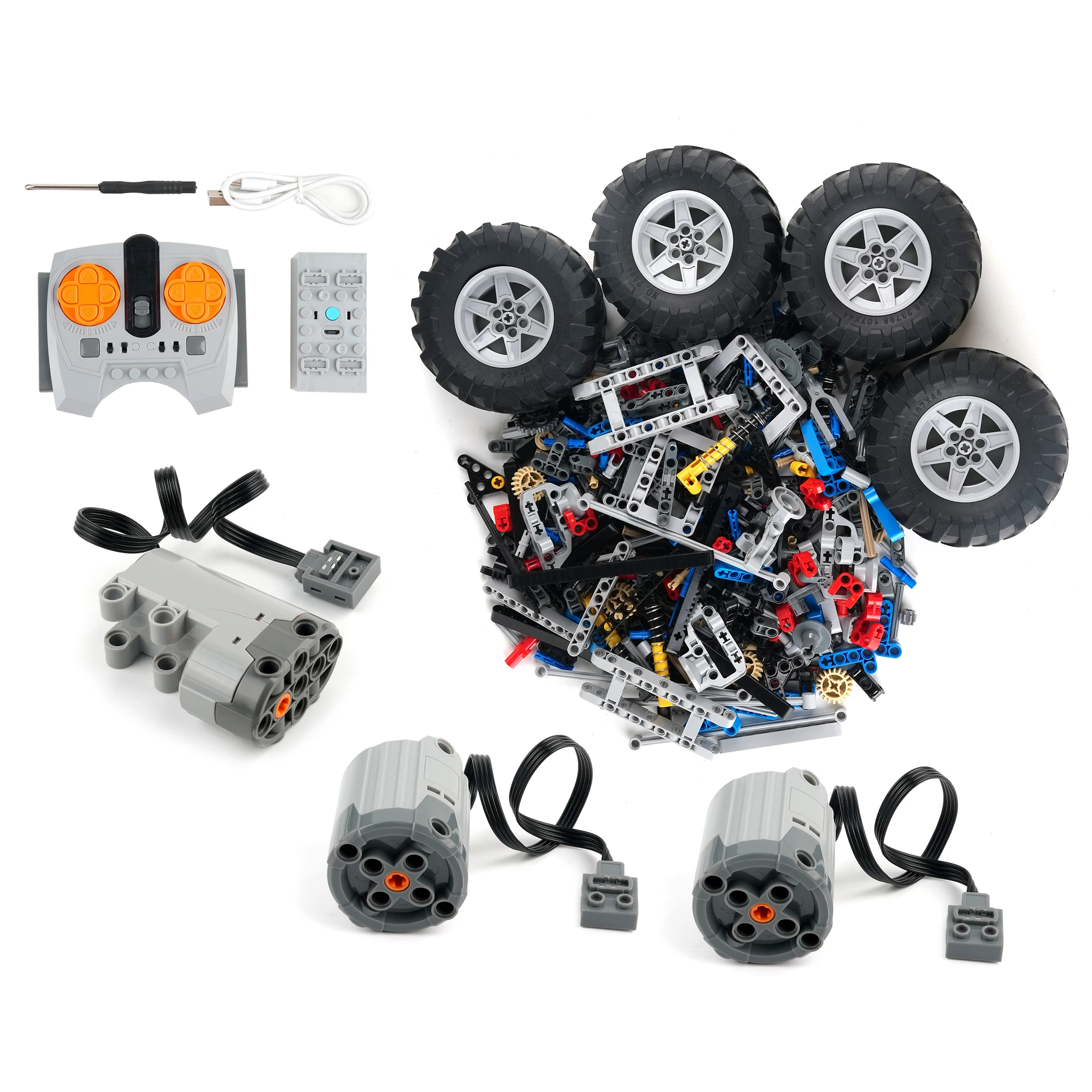 4WD RC Auto Chassis Klettern Fahrzeug Modell Bausteine Kompatibel – Bild 6