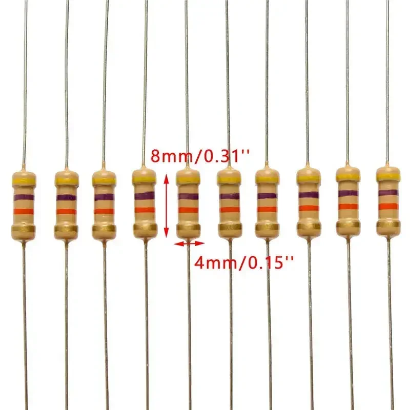 Widerstand Sortiment Kit Set 1Ohm-3M 0,5 W Carbon Film (300 Stück) – Bild 5