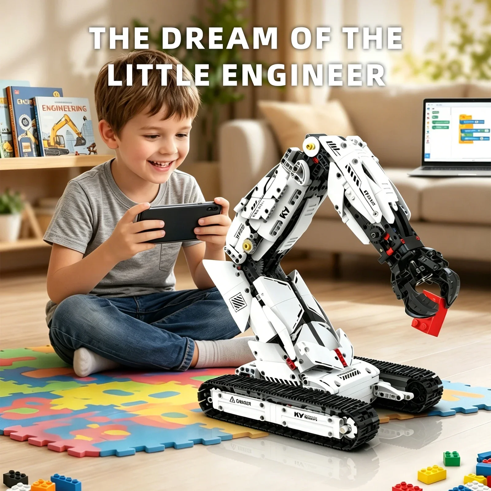 3-in-1 Programmierbarer Mechanischer Roboterarm Baukasten – Bild 2