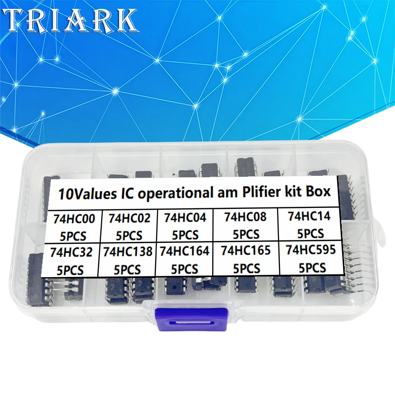 Elektronische Komponenten Sortiment Kit 74HC00 74HC02 74HC04 74HC08 74HC14 74HC32 74HC138 74HC164 (50 Stück)