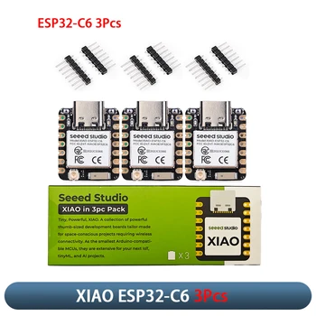 XIAO ESP32-C6 3-teiliges Entwicklungsboard-Modul 2,4GHz WiFi6 BLE 5.0 für Arduino IoT-System Smart Home
