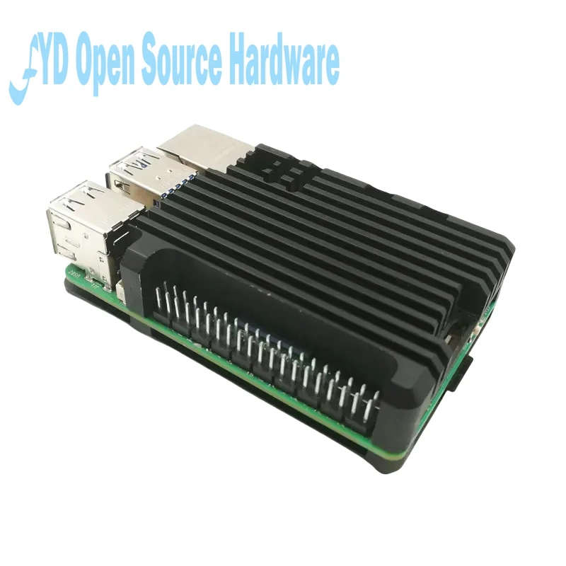Raspberry Pi 5 Aluminium gehäuse Metalls chale mit Lüfter Silikon Kühlkörper aktiv passive Kühlung Kühler