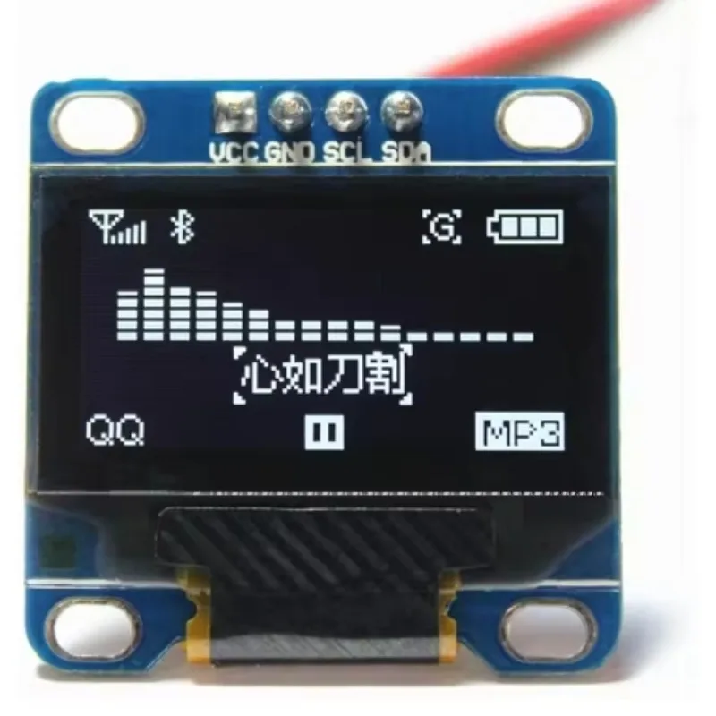 0,96 Zoll OLED-Display-Modul SSD1306 I2C IIC SPI Seriell 128 x 64 3,3 V-5 V Blau/Blau Gelb/Weiß für Arduino