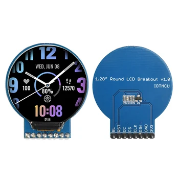 ESP8266 Entwicklungsboard NodeMCU Erweiterungsplatine 1,28 Zoll GC9A01 240 x 240 Auflösung kreisförmiges