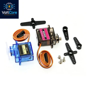 SG90 MG90S 9g 180-360 Mini-Mikroservo DC-Motor Smart-Elektronik für Arduino Roboter RC 250 450 Hubschrauber