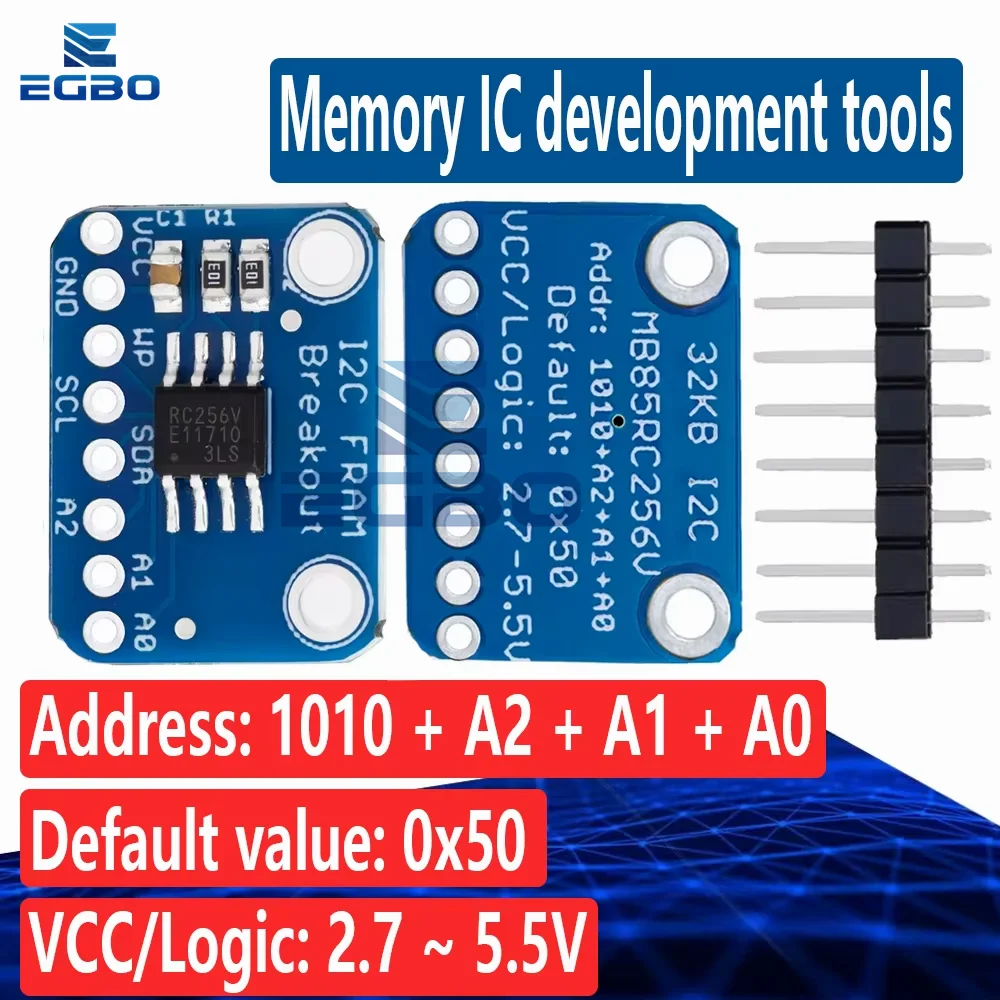 MB85RC256V I2C FRAM-Speichermodul | 32KB Nichtflüchtiges Speicher-Breakout-Board für Arduino