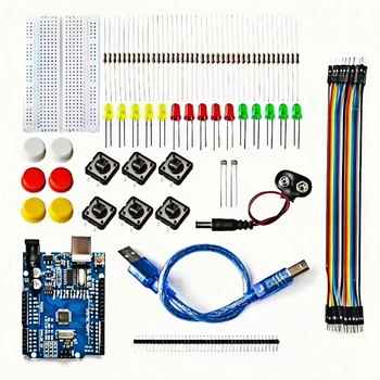 Starter Kit für UNO R3 Mini Breadboard LED Jumper Wire Button für Arduino Diy Kit School Education Lab