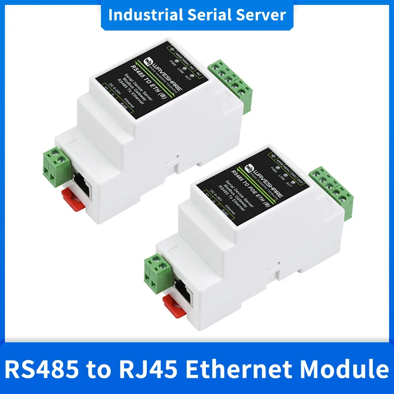 Industrieller serieller Server, RS485 auf RJ45, Ethernet-Modul, TCP/IP auf serielle Unterstützung