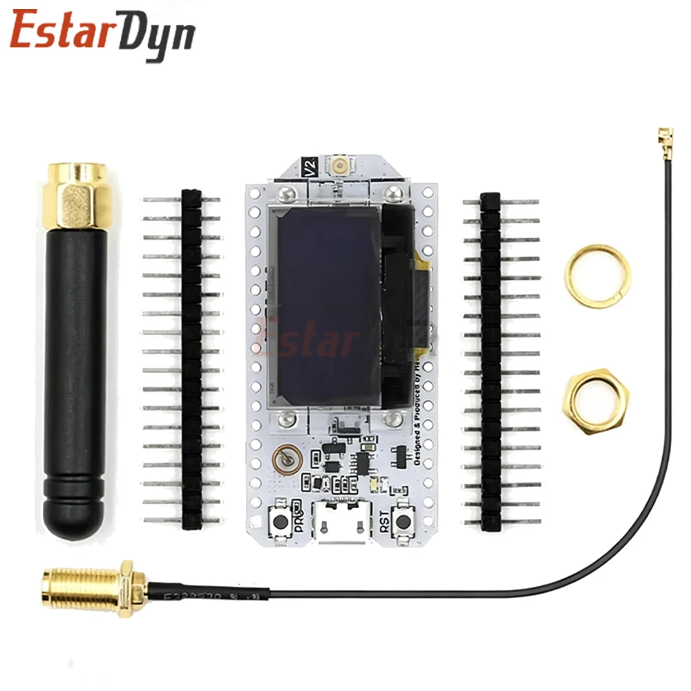 Estardyn ESP32 LoRa Entwicklungsboard SX1276 868MHz 915MHz 0,96" OLED-Display WiFi Bluetooth Combo IoT-Knoten