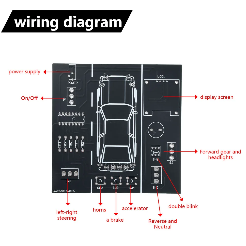 DIY Auto Fahren Simulation Löten Praxis Kit STEM Elektronische Projekt – Bild 3
