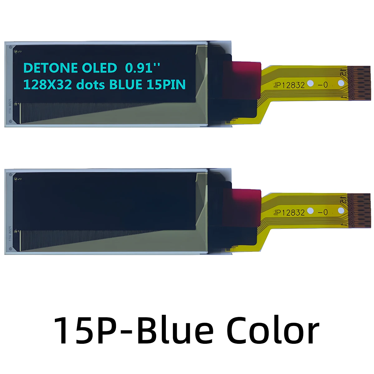0,91" Zoll 12832 128*32 12Pin 12P 15Pin 15P SSD1306 Serielles SPI PMOLED OLED Display Modul Panel