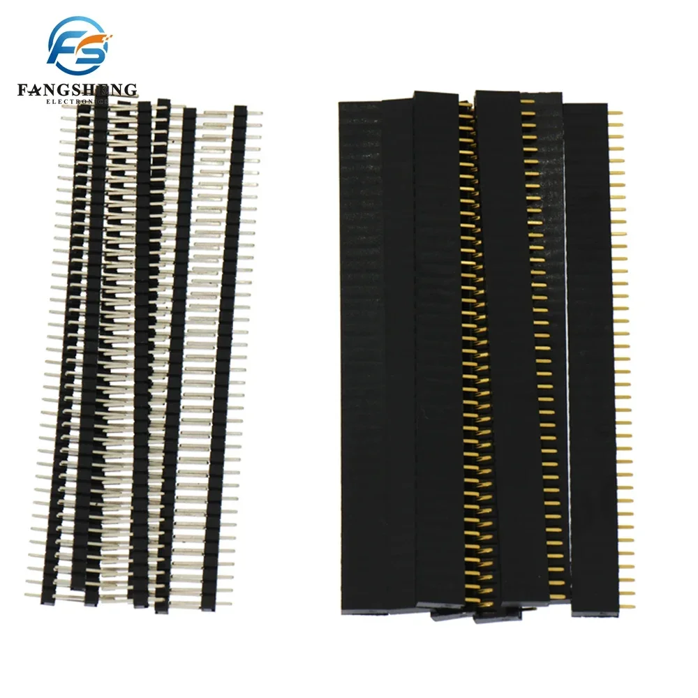 2,54mm 40 Pin 1x40 Einreihige Männliche Und Weibliche 2,54 Zerbrechliche Pin Header PCB JST Stecker (10 Stück)