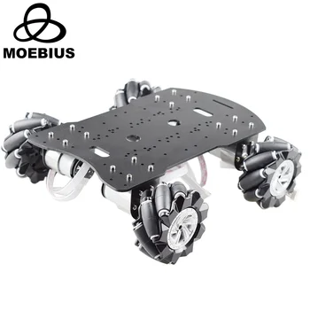15kg Nutzlast 4WD 80mm Mecanum Rad Roboter Auto Chassis Kit mit DC 12V Hall Motor für Arduino Himbeer Pi DIY