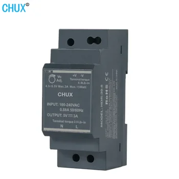 CHUX HDR 30W Serie DC 5V 12V 15V 24V 48V SMPS Ultraflaches Stufenförmiges DIN-Schienen-Schaltnetzteil