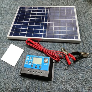 10W Solarpanel-Ladegerät-Set mit Laderegler 12V 18V Photovoltaikmodul für Wohnmobil-Camping