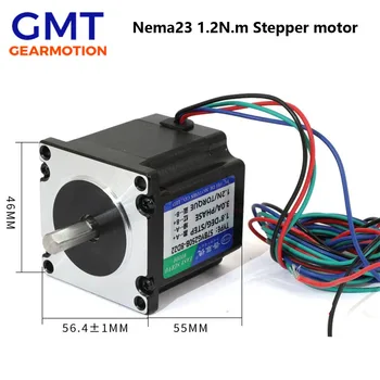 Nema23 56mm Einachsiger 57 Schrittmotor 6,35/8mm 57HS56 3A 1,2N.m 57BYGH 4-Leiter für 3D-Drucker CNC-Fräse
